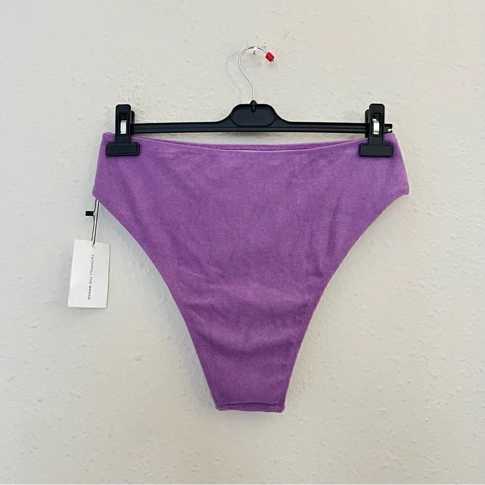 Faithfull The Brand Citra Bikini Bottom in Grape NEW Size 12/XXL